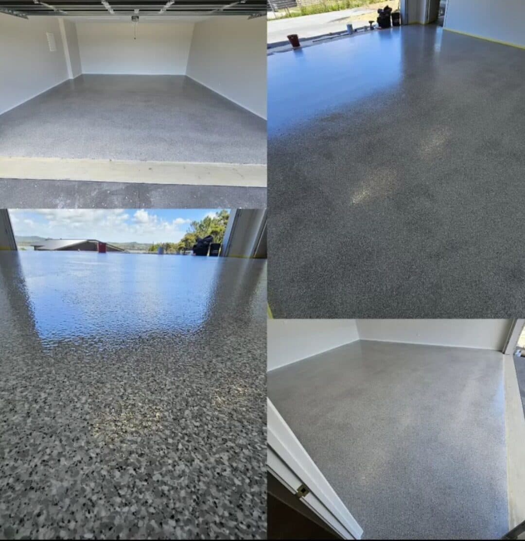 Residential metallic epoxy floor finish